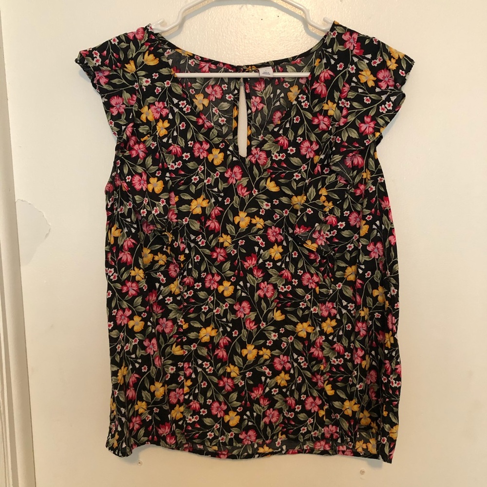 Old Navy Women’s Floral Ruffle Sleeve Top Size L